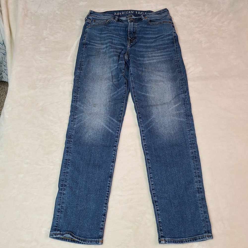 American Eagle Jeans 30x32 Mens Original Straight Airflex+ Measures 30x30